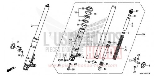 GABEL, VORNE (CB1100NA/NAD) CB1100NAH de 2017